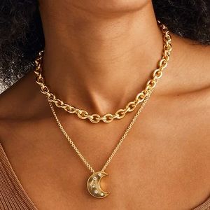 Madewell Two-Pack Moon Pendant Necklace Set
